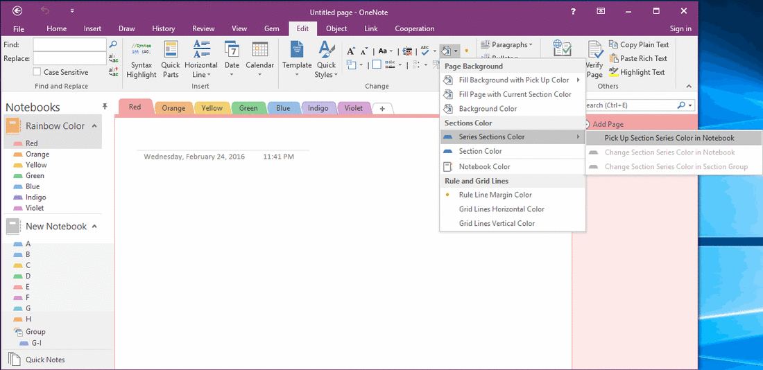 onenote for mac - rearrange section groups